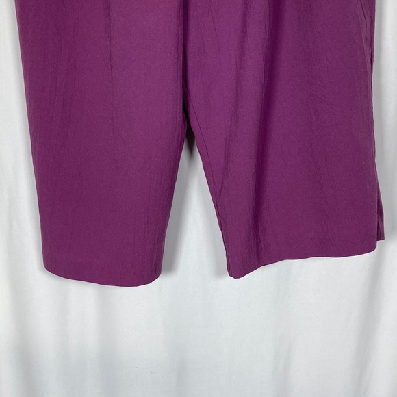 2/$12 Bon Worth Purple Petite Capris Lightweight Flowy - Picture 4 of 8